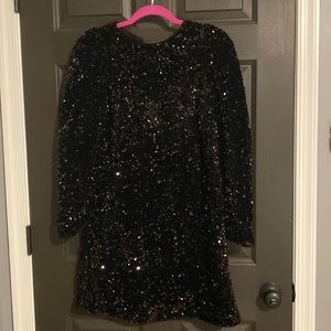 Black sequin dress